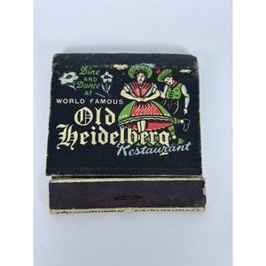 Old Heidelberg Matchbook Empty Restaurant Hallandale Florida Hollywood Dog Track